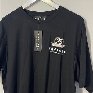 Caesars Casino S Indiana Black Men's 100% Cotton NWT